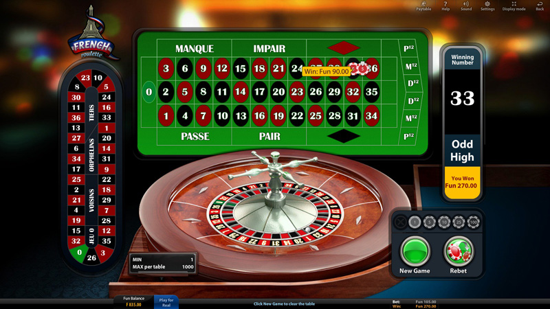 french roulette rules